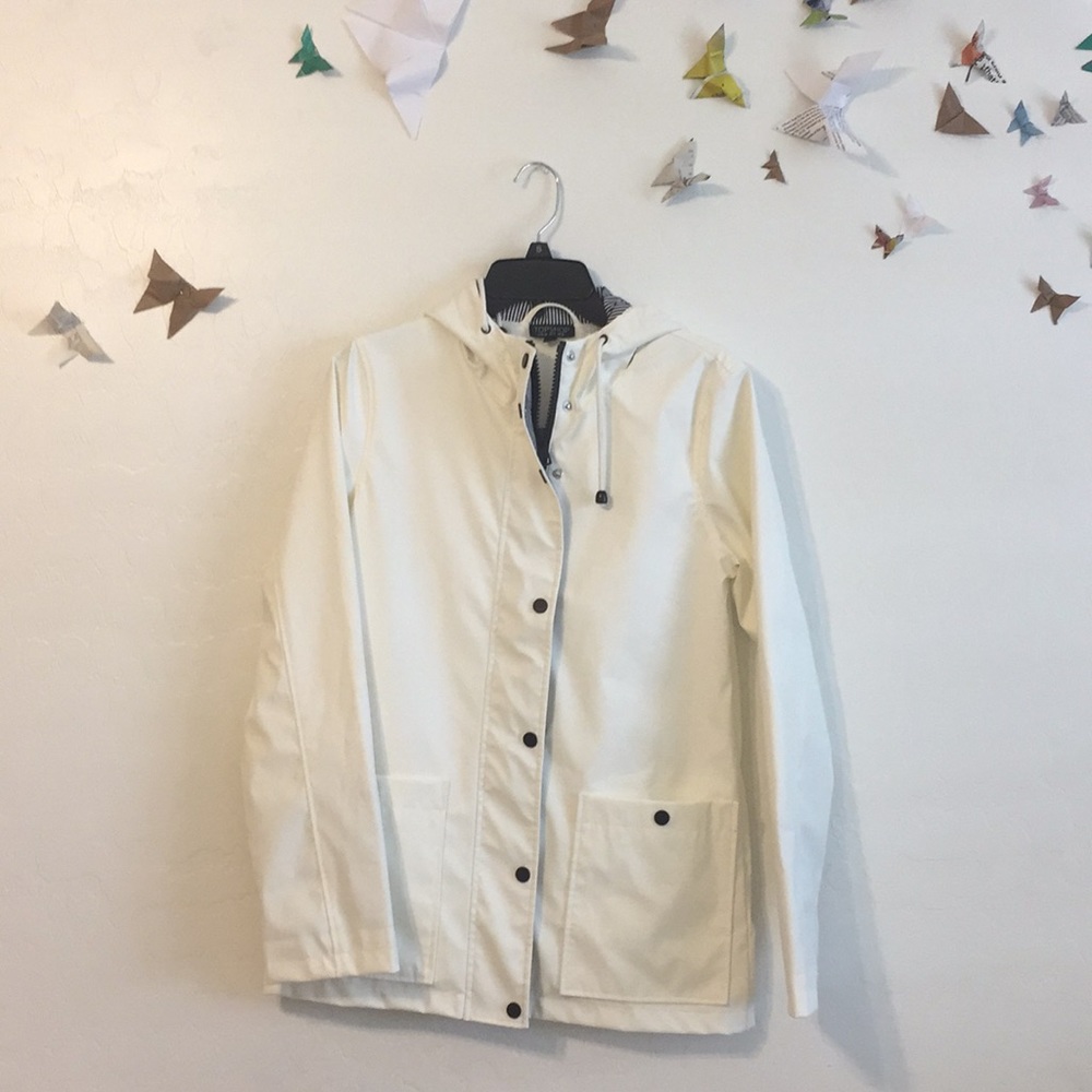 Topshop White Rain Jacket